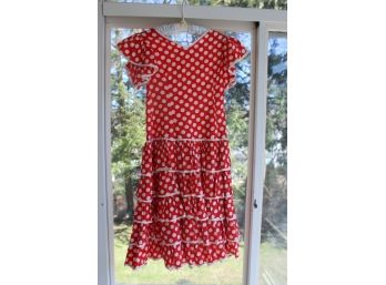 Vintage Handmade Polka Dot Flamenco Child's Dress
