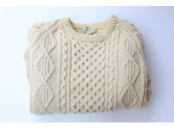 Vintage 100 Pure Wool Fisherman's  Irish Sweater