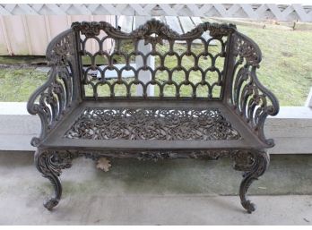 Stunning Cast Iron Bench ,Circa Mid To Late 19th Century. 'The Rose Garden Bench'