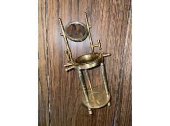 Exquisite Antique Miniature Brass Dry Sink With Mirror