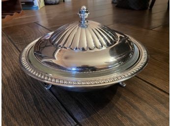 Gorgeous Antique F.B. Rogers Silverplate Divided Casserole