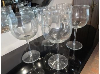 Set Of Four Beautiful Delicate Antique Wine Glasses