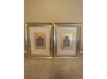 Pair Of Art Prints Of Famous Cathedrals