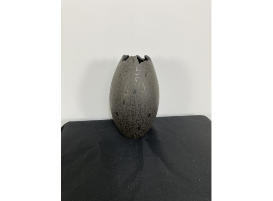 Krisztina L. Skrabonja Black On Black  Ceramic Vase