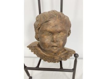Old Hand Carved Wooden  Putti