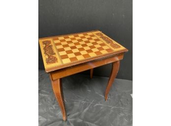 Chess And Checkers Small Side Table