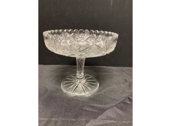 Cut Crystal Footed Compote