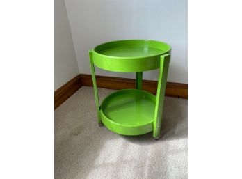 Green Plastic Rolling Cart
