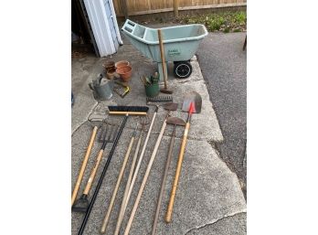 Collection Of Tools And Garden Items