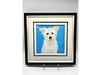 Offset Lithograph Of A White Dog