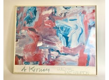 Framed De Kooning Exhibit Poster