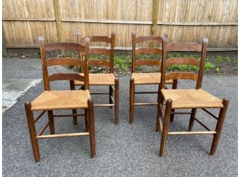 Set Of Vintage Ladderback Chairs