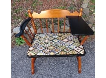 Just The Darn Cutest Rock Maple Mid-century Telephone Table Bench - Perfect Decorator Piece