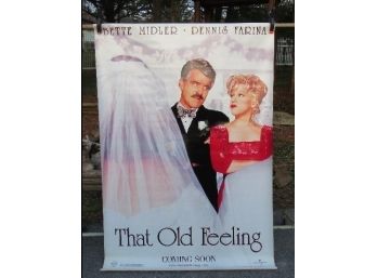Large Theatre Lobby Sized Hanging Vinyl Movie Poster - That Old Feeling - Bette Midler & Dennis Farina