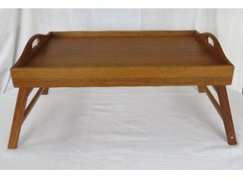 Outstanding Handcrafted Teak Wood Leisure Tray ~Versatile Legs Can Be Descended Or Locked Underneath