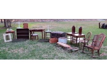 Magical Mystery Lot Of Mix & Match Antique To Mid Century Furniture Plus Accessories - Take One Or All