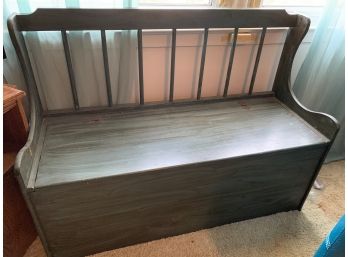 Shaker Style Bench Antiqued Grey Color 42x16x31
