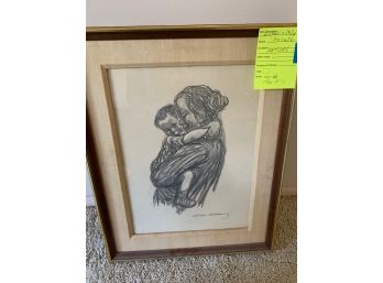Kathe Kollwitz 1910 Mother And Child Cannot Authenticate If Reproduction Or Litho