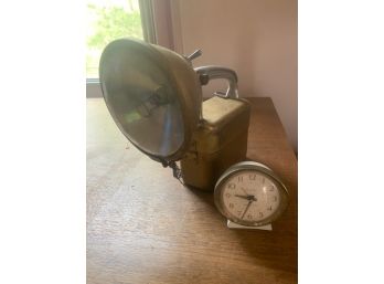 Vintage Teledyne Flashlight And Baby Ben Clock By Westclox. Untested