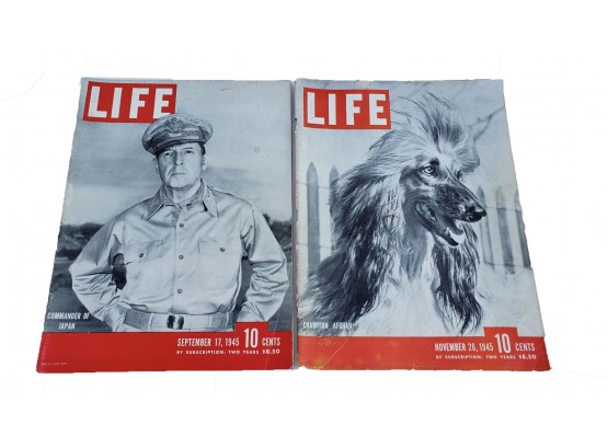 Vintage Life Magazine Lot Sept & Nov 1945