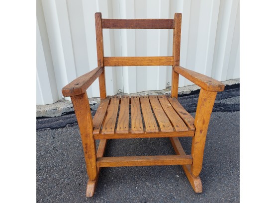 Vintage Child's Wooden Rocking Chair