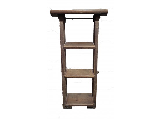 Antique 3ft Solid Oak Small Library Ladder Lot 2