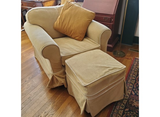 Custom Corduroy Cover Club Chair