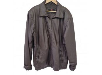 Luis Alvear Men's Brown Genuine Leather Jacket Size XL