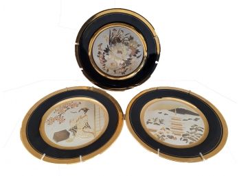 1985 Limited Edition Chokin Plates By Japanese Artist Naohisa Hori