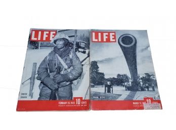 Vintage Life Magazine Lot March 1941 & February 1945