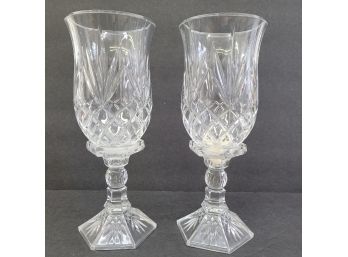 Nice Crystal Two Piece Candle Stick Holders