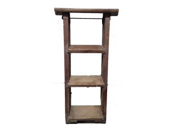 Antique 3ft Solid Oak Small Library Ladder Lot 1
