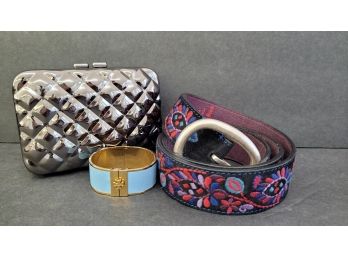 Tory Burch Bangle With Lucky Brand Belt With Clutch
