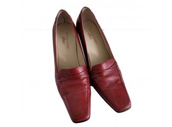 Anne  Klein Iflex Red Leather Shoes Size 8M