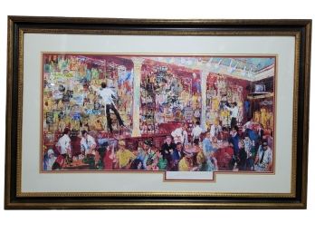 Original Hand Signed Leroy Neiman Lithograph Of FX McRory's Whiskey Bar