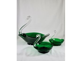 Vintage Duncan Miller Swan Glassware Set (4 Pc)