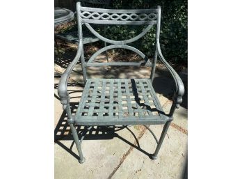 SIX Patio Chairs, Cast Iron, (Coordinating Table For Sale Separately)