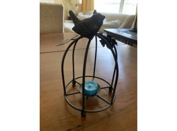 Bird Cage Shaped Candle Holder Decorative Object
