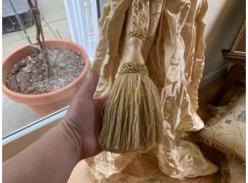Gold Tiebacks For Drapes: Champagne Colored Large Tassle