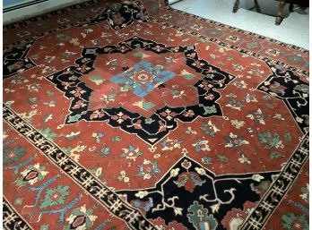 Handwoven Oriental Wool Large Carpet From Lebanon, Newly Professionally Cleaned