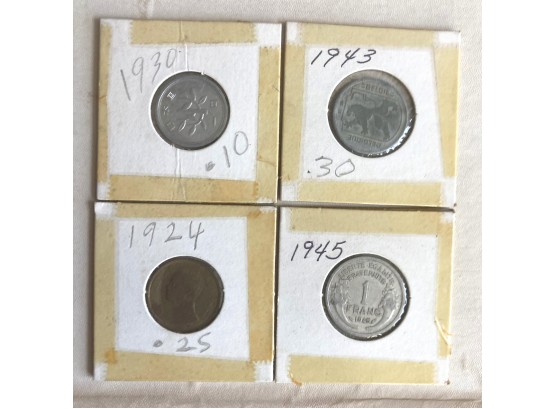 Four Coins: 1920's, 30's 40's