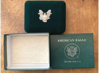 Empty 'AMERICAN EAGLE' Coin Box And Box