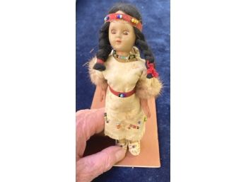 Sweet American Indian Doll With Papoose