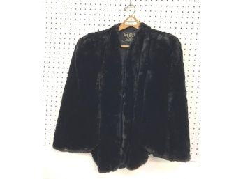 Antique Black Fur Cape, 'A..L. BLITZ FURS, SPRINGFIELD' (Mass.) Label
