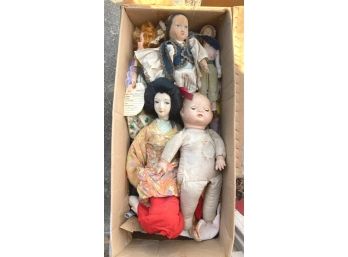 Box Of Antique (as Found) Dolls