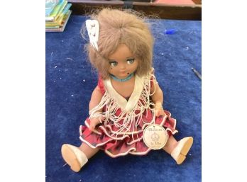 Adorable Vintage Doll With Tag