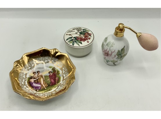 Rochard Limoges Atomizer , Villeroy & Boch Covered Box & More