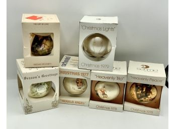 4 Vintage Hummel Ornaments 1970s & 2 Hallmark Ornaments 1970s
