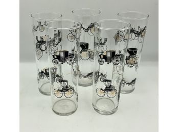 5 Mid Century Ice Tea Glasses