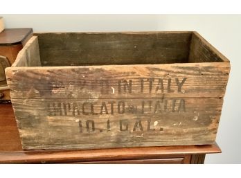 Vintage Wood Crate ~ Italy ~